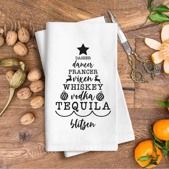 Hand Crafted Other - Reindeer and Spirits Christmas Towel